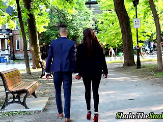 Shake the Snake - Inked babe street pickup