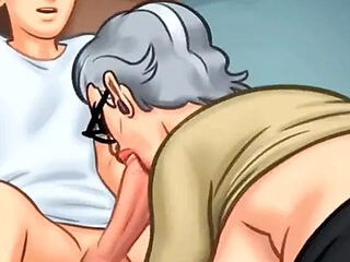 Mature Granny Gives Deep Throat Blowjob - Summertime Saga Hentai