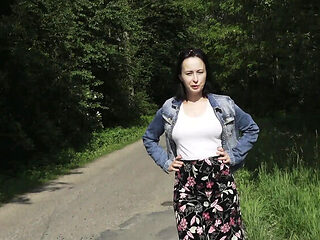 Wanilianna Outdoor Golden Shower & Squirting in Nylon Stockings Garter Belt - Saturday Morning HD