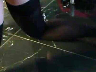 Slave sucking dick in humiliation