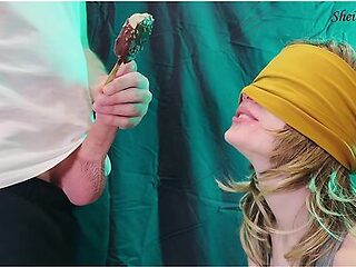 Ice Cream Taste Game. My Stepsister Swallows My Cum- Sheila Moore