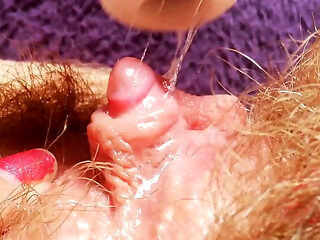 Extreme Close-Up Big Clit Orgasm: Rough Vibrator On Huge Clitoris