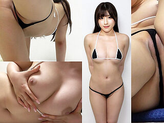 Busty Chubby Bikini Girl's Room, a Girl in Tiny Micro Thong Bikini Does Erotic Workout in Girls' Apartment in Japan