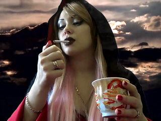 Evil Giantess vampire will do a little bit more holes in your tiny body