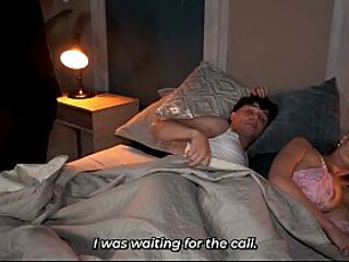 MILF gets fucked by her muscular stepson right in front of her husband.