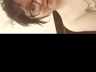 Double Amputee, Hairless, Masturbates with One Hand