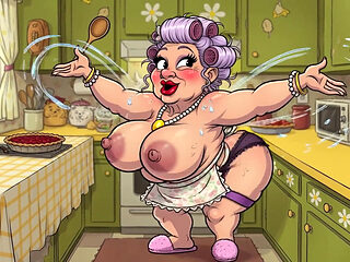 Ai Grannies Naked in Kitchen