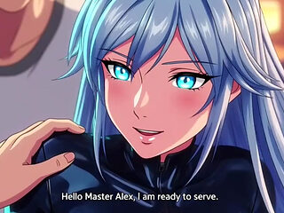 Android sex robot malfunctions and dominates her owner Hentai