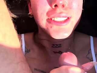 -OF-CherryLace- Hard- Rough Car Sex with The Flesh Mechanic