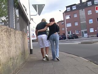 German nurse approached and fucked on the street