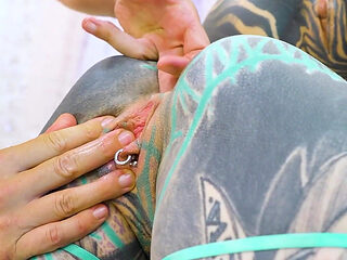 2 Hot Heavily Tattooed Teens Hard Fuck World Champion, ATM, Gapes, Facial