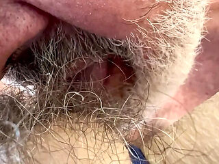 Close Up Cunnilingus with Grandma
