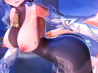Genshin Impact - Ganyu Intimate Night Time Sex with Aether - 3D Hentai Animation
