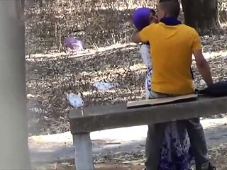 Amateur coeds voyeur fucking in public place