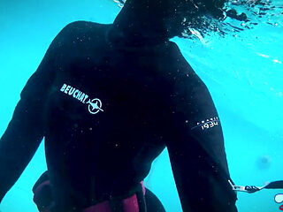 Thick 8mm Beauchat Wetsuit Buoyant Tease Session