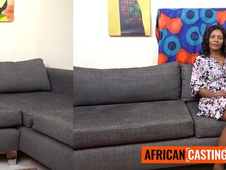 Natural Tits Ebony MILF Drilled Deep By BWC Producer In Couch Casting
