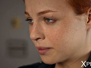 Master Owns Submissive Redhead Sofia Rivers Body in Deep-Throat Cowgirl Roleplay