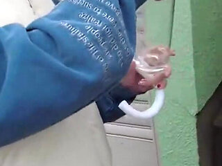 Wet-mark Wander as She Leaves a Shimmering Naughty Trail Wherever She Bares Herself 1/3