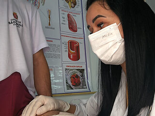 Student is seen by the university nurse