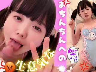 Cute Japanese petite girl Blowjob makes my dick so hard I can't stop