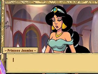 Iris gives a handjob in Akabur's uncensored queen trainer game