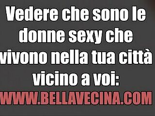 Italian GF gives horny oral sex