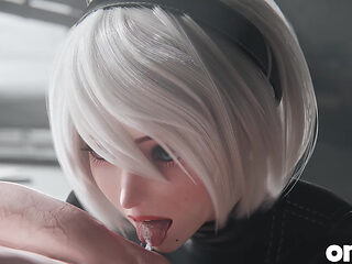 2b Nier Automata Blowjob & Town Cowgirl Fuck - Creamy Pussy & Creampie Ending 3D Animation