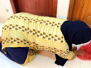 Arab Hot Maid Stuck: Please Hurry up & Fuck My Big Ass Then Get Me Out of Under Bed