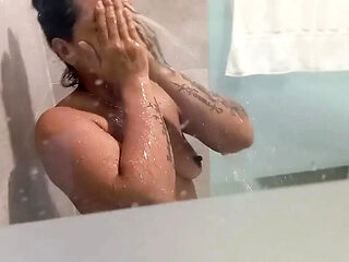 Amateur Latina Lesbians Homemade - Horny Neighbor Shower Sex & Pussy Licking Close Up