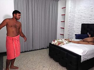 Step dad spies on stepdaughter's hot curves in the bedroom