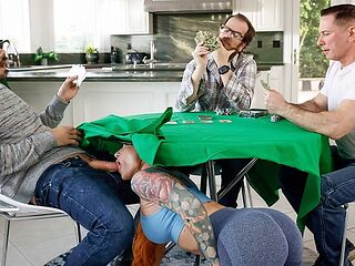 Temperament John and Sophia's redhead blowjob dirt