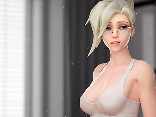 Mercy's Romantic Dinner - Big Ass Fuck & Wild Anal with Moans - 3D Adult Animation