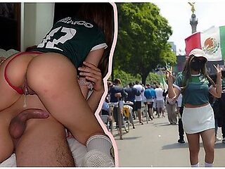 Amateur Influencer With Fan For Money In The Box Vs Mexico!! Cumming Inside Her Vagina At The World Cup!!