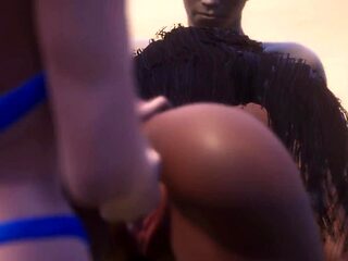 Latina wife's friend joins in for a wild 3some on the beach [3D Hentai]