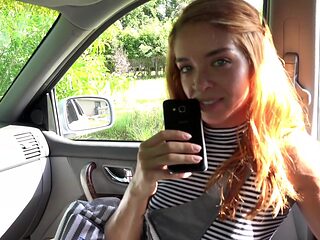 Redheaded vixen Averi Brooks sucks Dick Chibbles' cock in a steamy POV scene