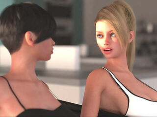 Two Lesbian Stepsister's Doing Yoga And Seduce Their 18 Plus Stepbro