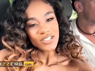 Scarlit scandal takes off & taunts viewers with her gorgeous figure before taking a ride on her man's shaft - brazzers