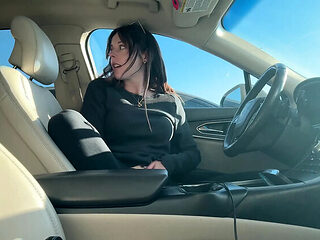 Amateur Brunette MILF Nadia Foxx Public JOI & Car Fucking 4K