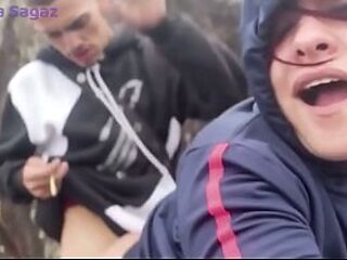 Busty beach belle takes a wild doggystyle fuck in front of everyone