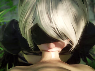 2b Big Ass Anal Cowgirl Fuck After Sloppy Blowjob - Nier Automata 3D Porn