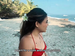 Lost Latina Teen Gets Fucked Hard by Beach Tour Guide - Big Ass Doggystyle & Blowjob