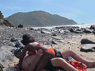 Lost Between Tides and Each Other -horny Ebony MILF Rides Her Lover