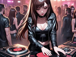 Anime Sexy DJ Synthwave Retrowave Electro AI