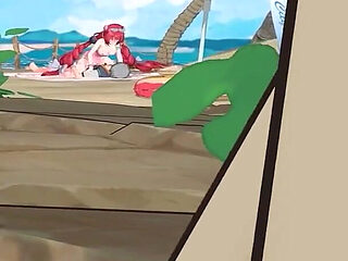Zenless Zone Zero - Yuzuha and Alice’s Secret Beach Sex with Wise - Seductive Moans - 3D NSFW Animation