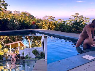 outdoors ASSFUCKING and Blowjob at the pool