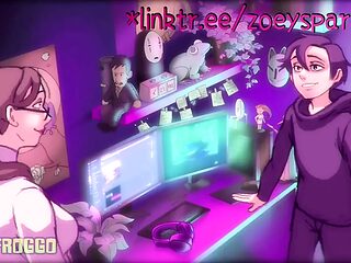 Sexy MILF gets wild with animated cartoon