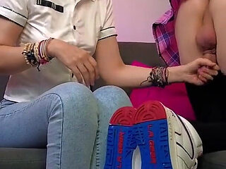 Girl milking her sissy slut