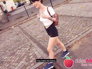 Naughty! Petite coed Lou Nesbit banged! (english)