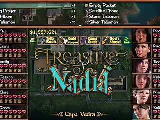 Animated big dick lovers play naughty game with AI-generated treasure booty