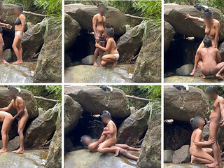 Big Natural Tits Milf Gets Risky Outdoor Quickie With Boyfriend At Waterfall